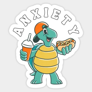 ANXIETY TURTLE | Funny Mental Health, Depression, Anxiety Sticker